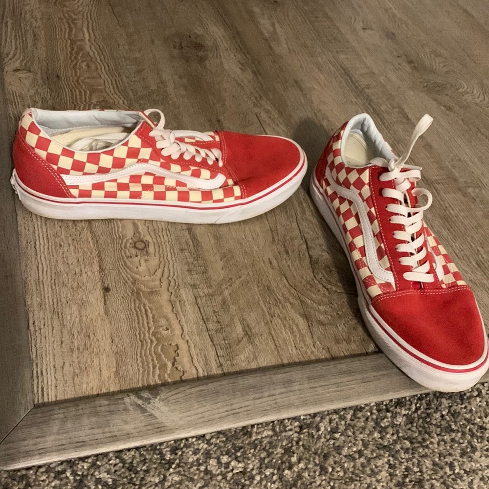 Red Checkered Flag Vans